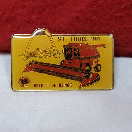 VINTAGE 1990 St. Louis Illinois Lions Club International DISTRICT 1-H I-H Pin (06o20)