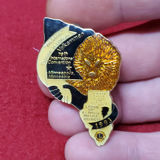 VINTAGE Illinois Lions Club MINNEAPOLIS MN 1993 75th International Convention Pin (06o45)