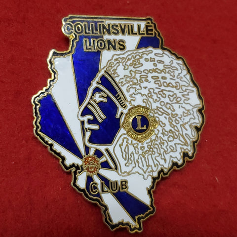 VINTAGE Collinsville Lions Club International Pin (06o47)