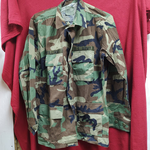 US Army MEDIUM LONG Uniform Top BDU WOODLAND Pattern (13o10)