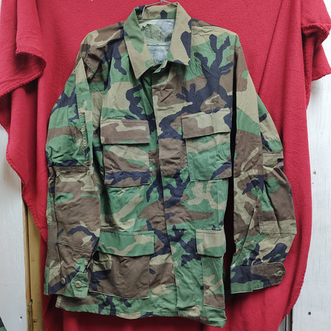 US Army MEDIUM LONG Uniform Top BDU WOODLAND Pattern (13o13)