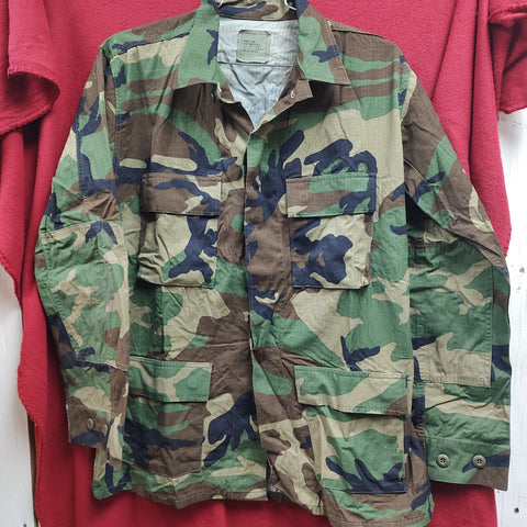 US Army MEDIUM LONG Uniform Top BDU WOODLAND Pattern (13o21)