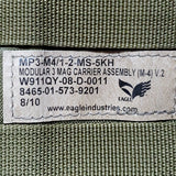 EAGLE INDUSTRIES Modular 3 Mag Carrier Assembly Coyote Molle Shingle V.2 Excellent Condition (14n17o8)