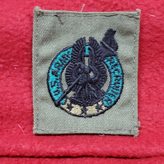 VINTAGE US Army RECRUITER Patch Sew On Subdued OD Black (1odp10)