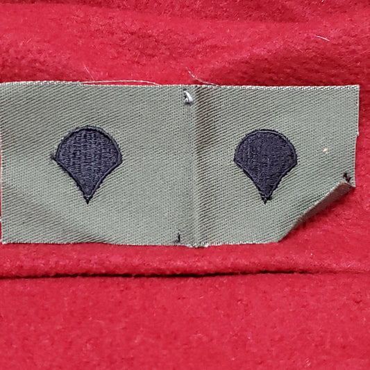 Set of US Army SPECIALIST RANK Patch Sew On BDU Woodland Subdued OD Black (bu01-sp1)