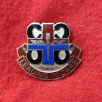 VINTAGE US Army 818th HOSPITAL CENTER Unit Crest Pin (02CR53)