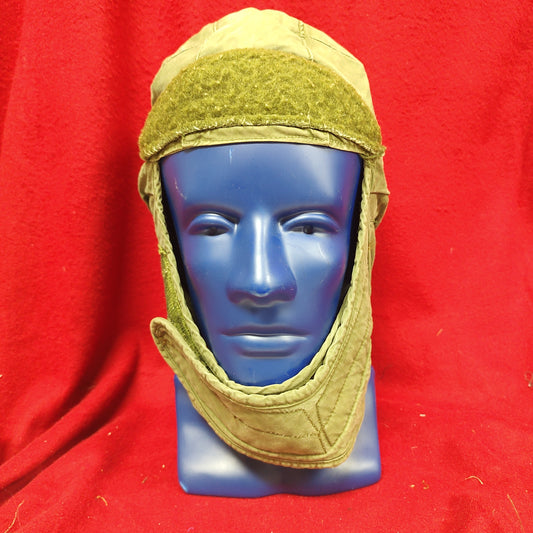 Vintage US Army Size 7 OD Olive Drab INSULATED PILE CAP Helmet Liner Cold Weather (07CR1)