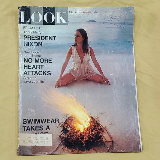 VINTAGE 1969 February LOOK Magazine (30o)