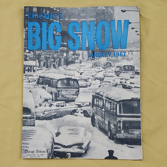 VINTAGE Chicago Tribune; Chicago's Big Snow, Jan 1967 (30o)