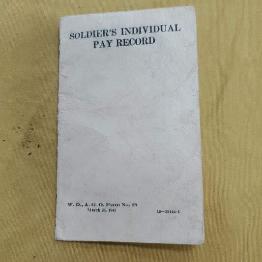 Soldier's Individual Pay Record (30o)