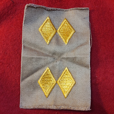 PAIR VINTAGE US Army ROTC CADET LIEUTENANT COLONEL RANK Gold Sew On (15CR34)