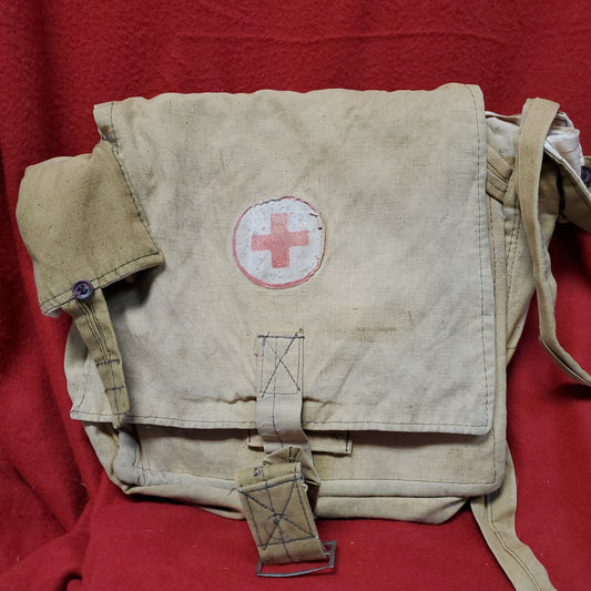 Soviet Union Canvas Red Cross Medical Messenger Bag USSR Russian (1g 10o- db6-6)