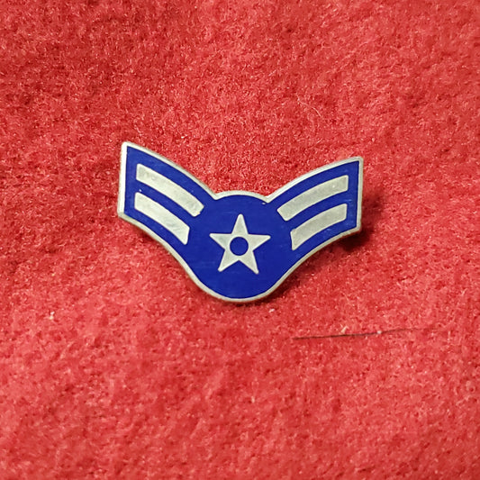 VINTAGE US Armed Forces AIR FORCES AIRMAN FIRST CLASS Pin-On Badge Rank Unit Crest (16CR50)