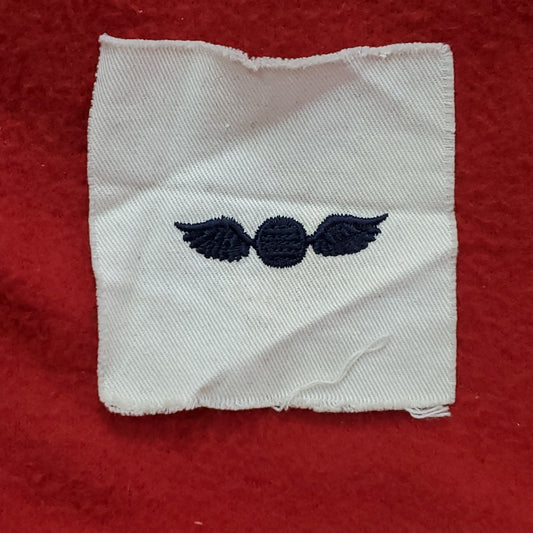 VINTAGE US Navy Coast Guard White AVIATION ELECTRIANS MATE Black Sew On Patch (WSB09-6)