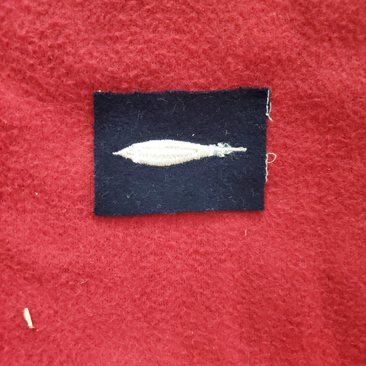 VINTAGE US Navy Coast Guard Black Felt TORPEDOMAN DISTINGUISHED White Sew On Patch (WSB09-10)
