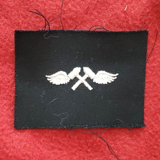 VINTAGE US Navy Coast Guard Black AVIATION STRUCTURAL MECHANIC White Sew On Patch (WSB09-17)