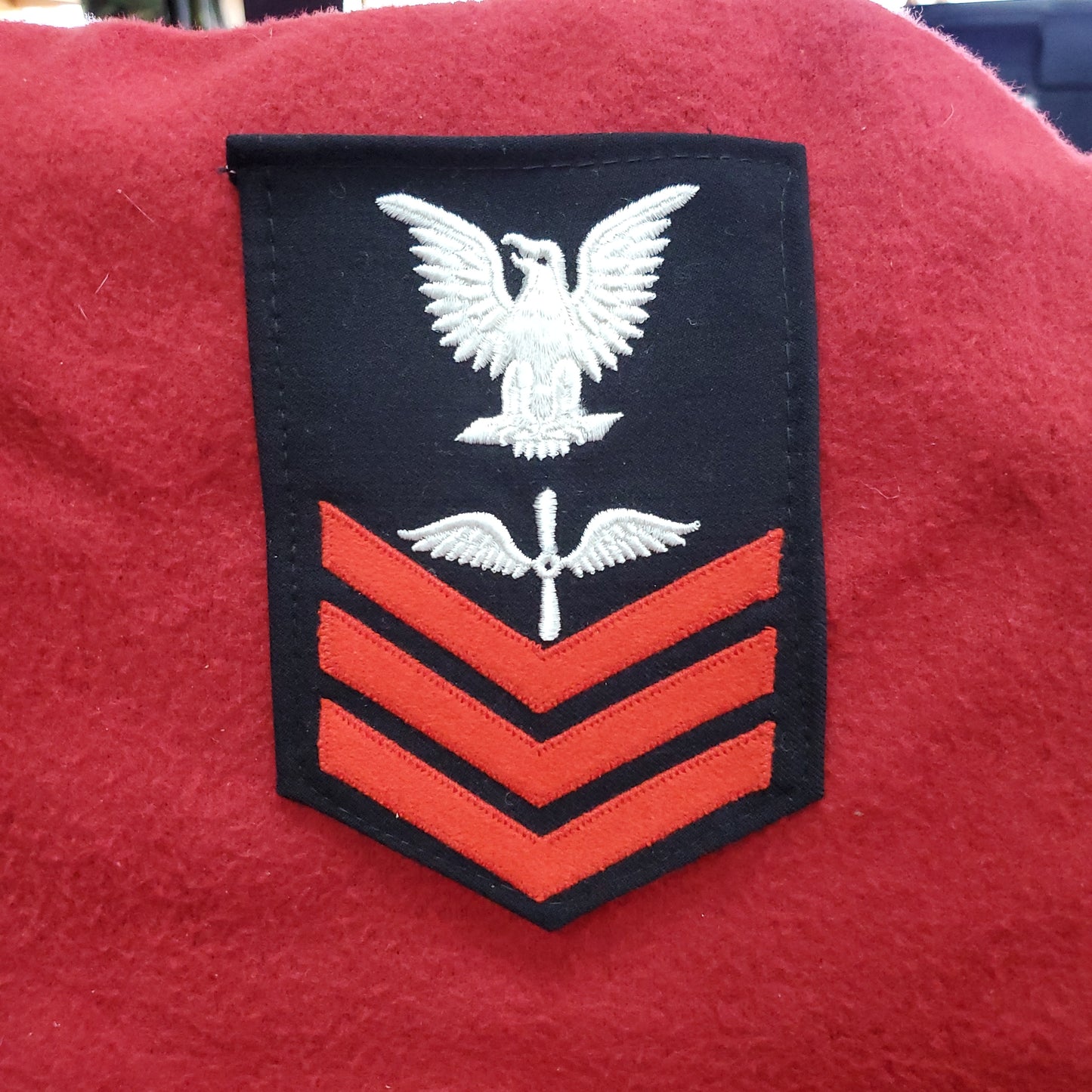 VINTAGE US Navy Coast Guard AVIATION MECHANIC FIRST CLASS Sew On Patch (WSB09-25)