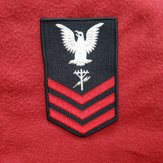 VINTAGE US Navy Coast Guard CONSTRUCTION ELECTRICIAN FIRST CLASS Sew On Patch (WSB09-26)