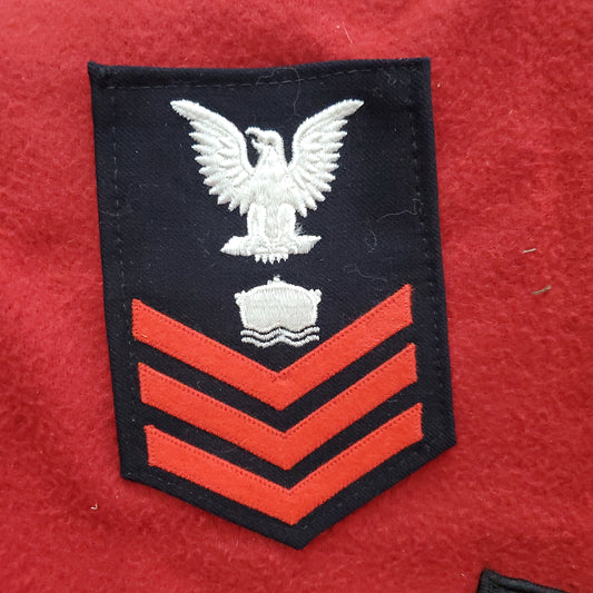 VINTAGE US Navy Coast Guard MINEMAN FIRST CLASS Sew On Patch (WSB09-37)