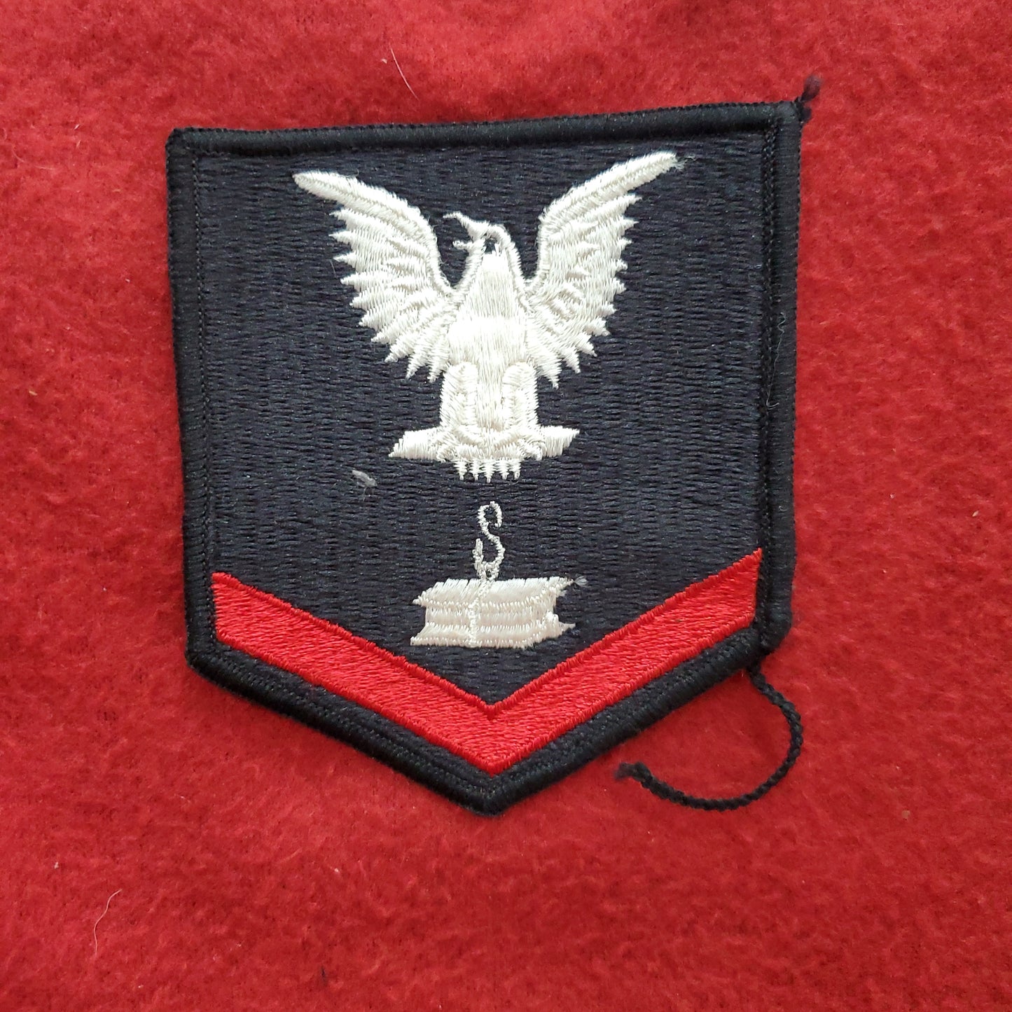 VINTAGE US Navy Coast Guard STEELWORKER THIRD CLASS Sew On Patch (WSB09-38)