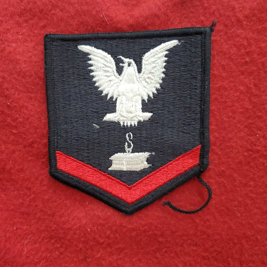 VINTAGE US Navy Coast Guard STEELWORKER THIRD CLASS Sew On Patch (WSB09-38)
