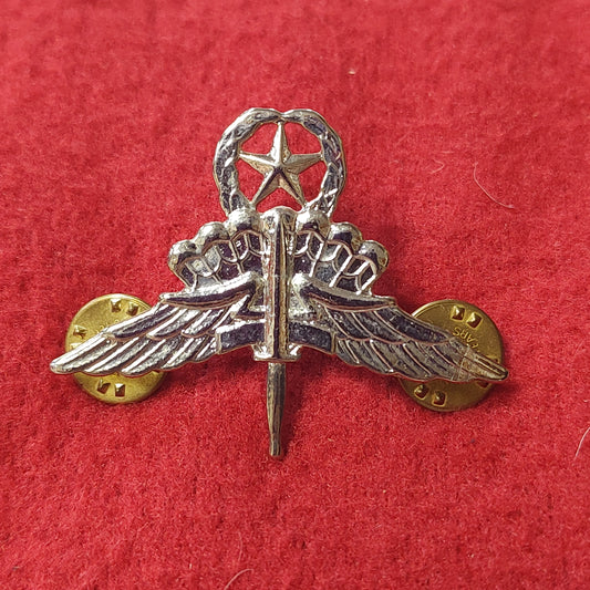 VINTAGE US Army MASTER HALO JUMP WINGS Badge Pin (18CR9)