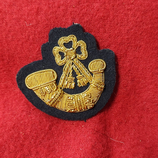 VINTAGE BUGLER LIGHT INFANTRY Badge Patch Sew On (28CR27)