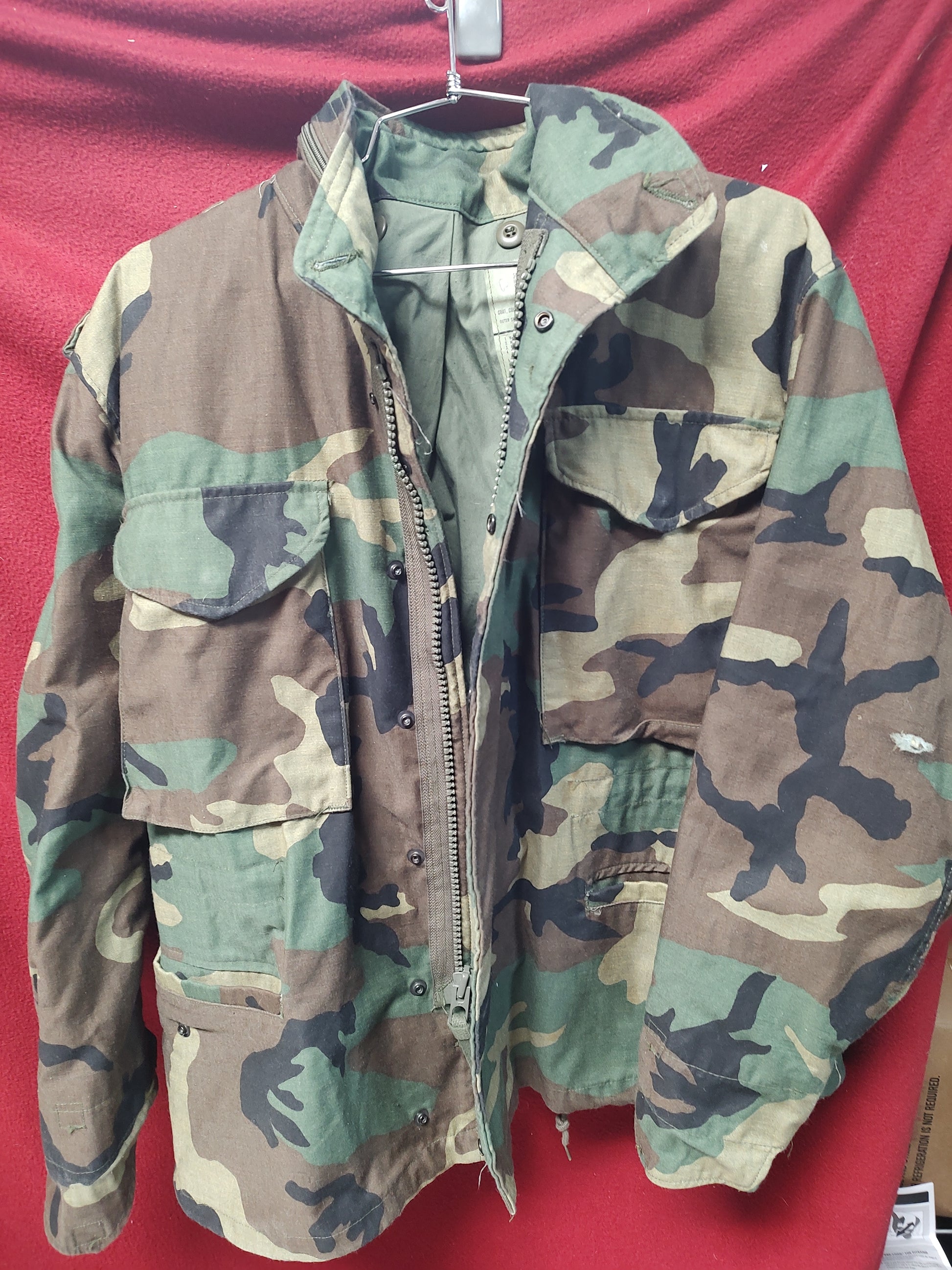 Cold Weather Bdu Camo Jacket VINTAGE Small X-Short BDU Woodland
