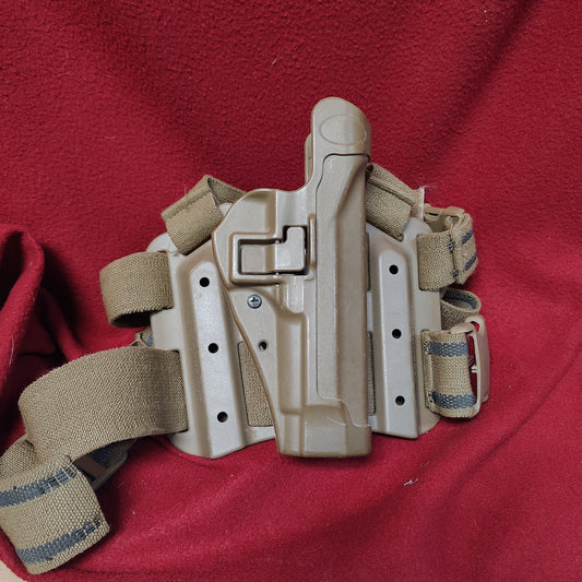 BLACKHAWK Tactical Beretta 92/96 RIGHT HANDED Holster Drop Leg Excellent Condition (07o db07-16)
