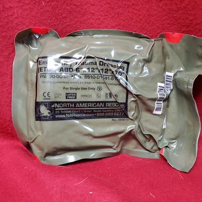 NAR Emergency Trauma Dressing Abdomimal 6" x 12" x 12" x 70" Exp 02-2021 (01d ifak  ac07-12)