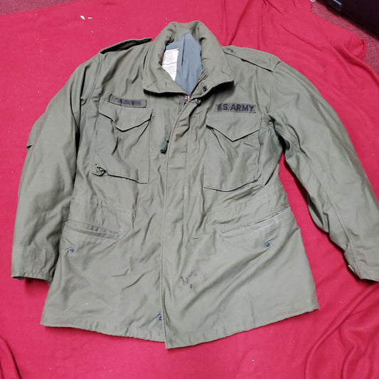 Vietnam Era '72 US Army Medium Regular Man's Field Coat Excellent Condition (aa15-14)