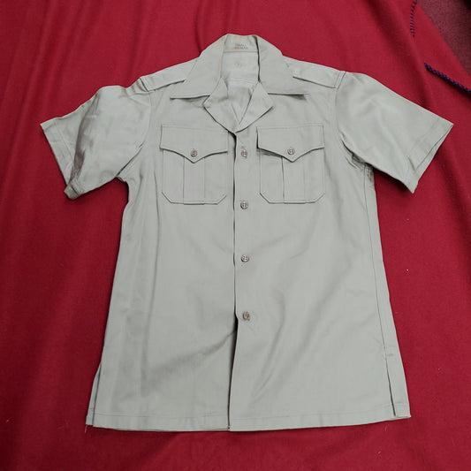 Vietnam Era US Army Men's Small U.T. 4.2oz Tan Short-Sleeve Shirt Used (04g 25g-20)