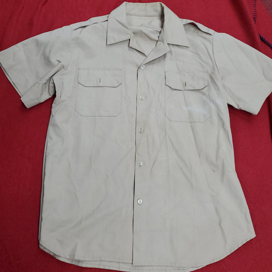 Vietnam Era US Army Men's Medium Tan 445 Short-Sleeve Shirt (03g102)