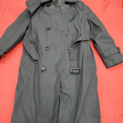 NOS US Army 36XS Black All-Weather Overcoat Dress Uniform (BA07-11)
