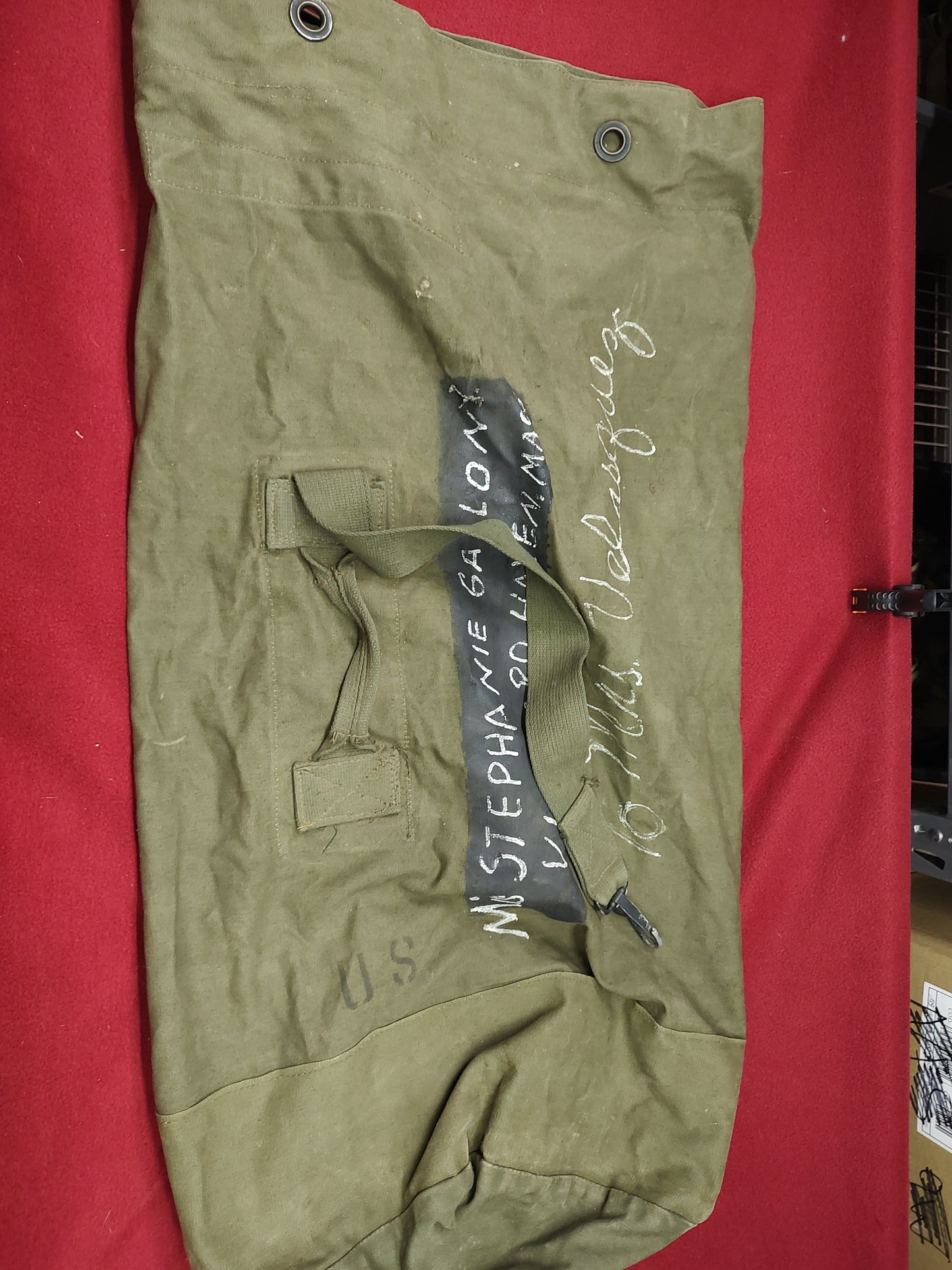 US OD Green Cotton Duck Duffle Bag Type 1 1951 (BA03-21)