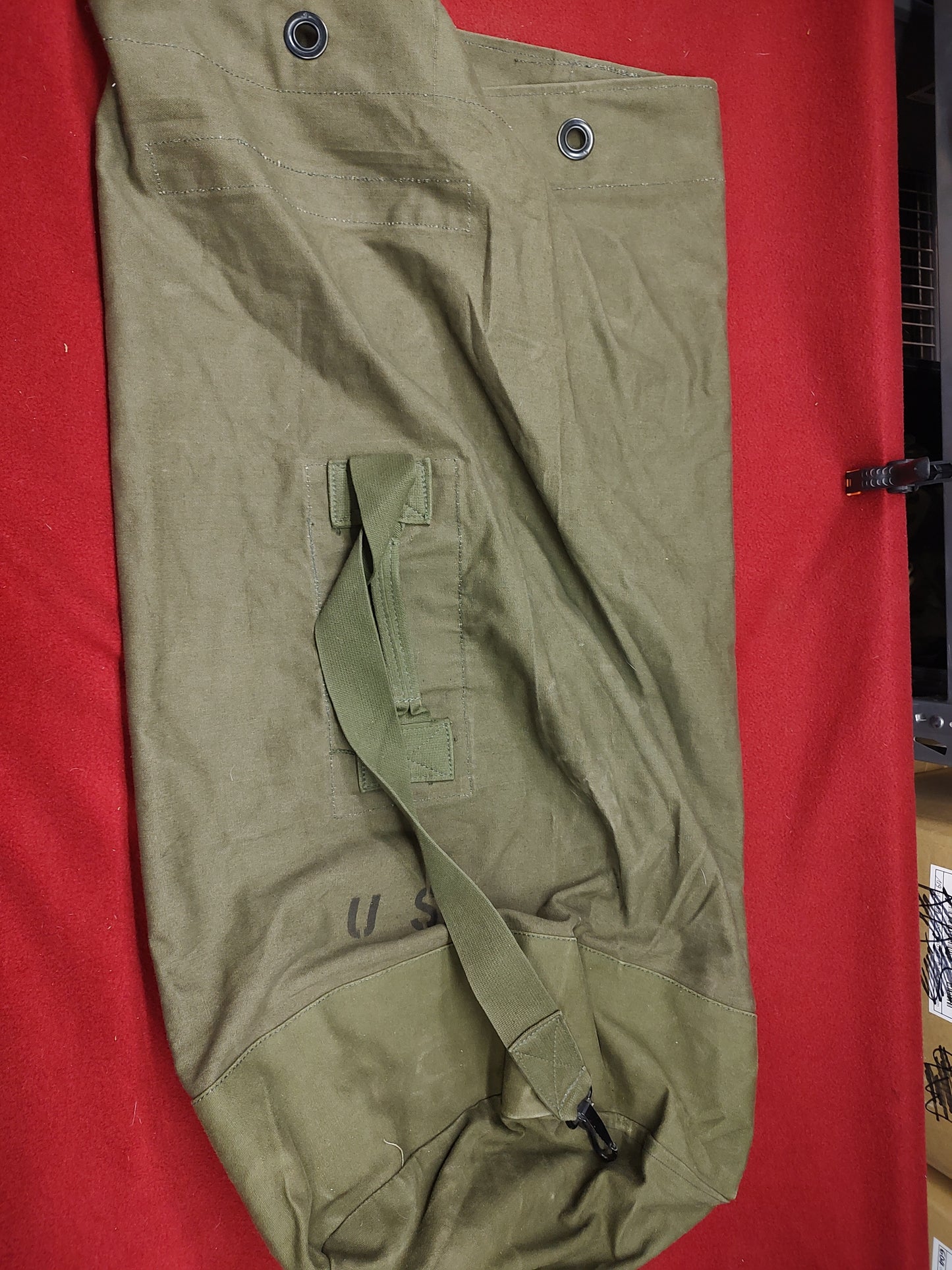 US OD Green Cotton Duck Duffle Bag 1967 (BA03-22)