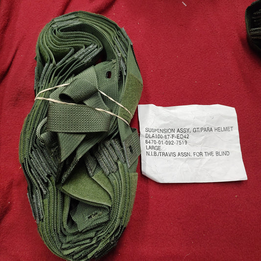 Pack of 10 PASGT Suspension Straps Size Large (BA13-BLK3)