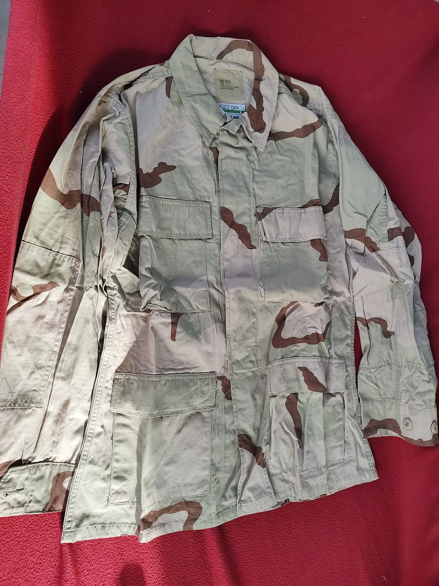 US Army DCU Desert Camo Blouse Size Small Regular (BB07-11)
