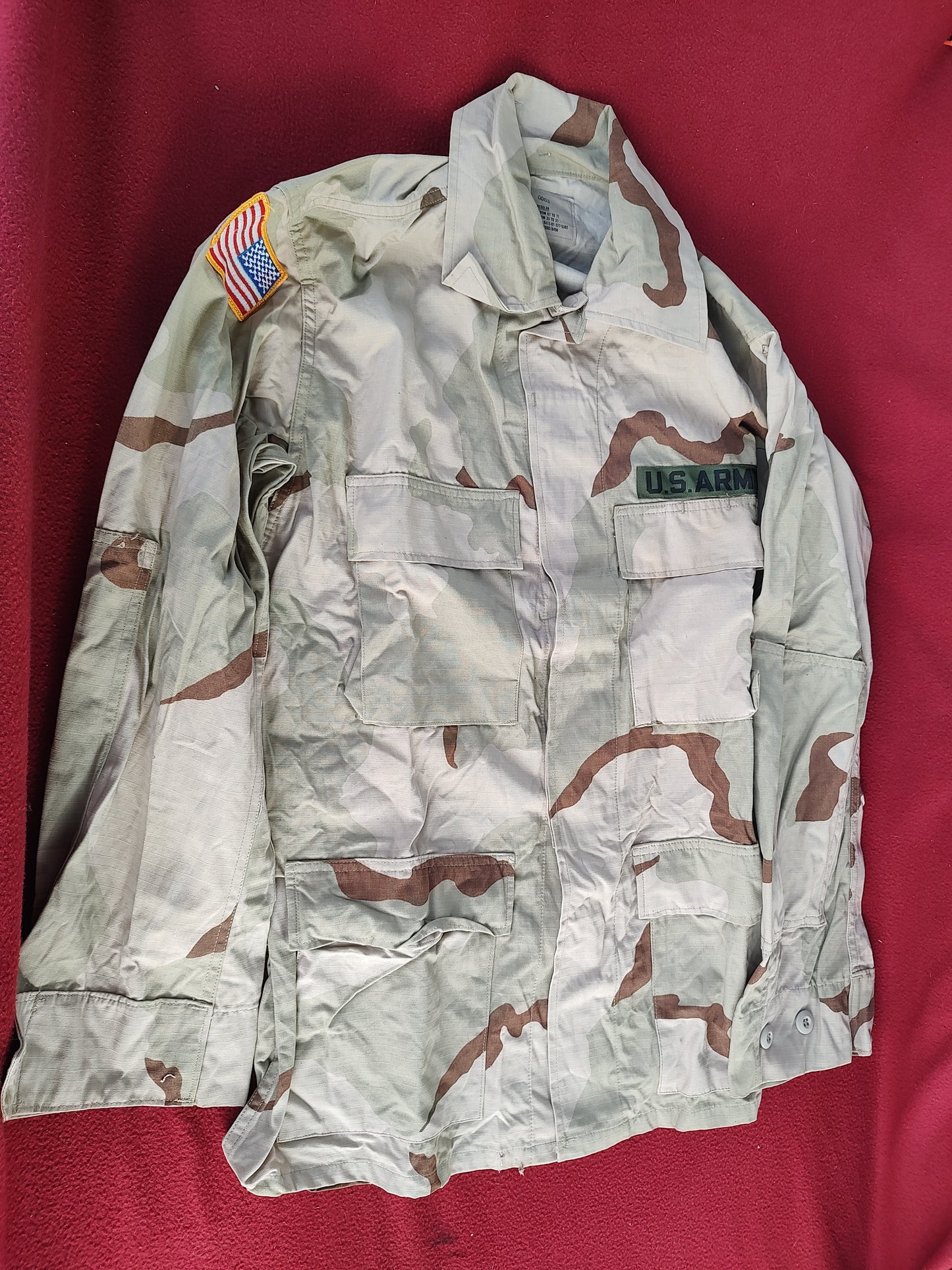 US Army DCU Desert Camo Blouse Size Small Regular (BB07-12)