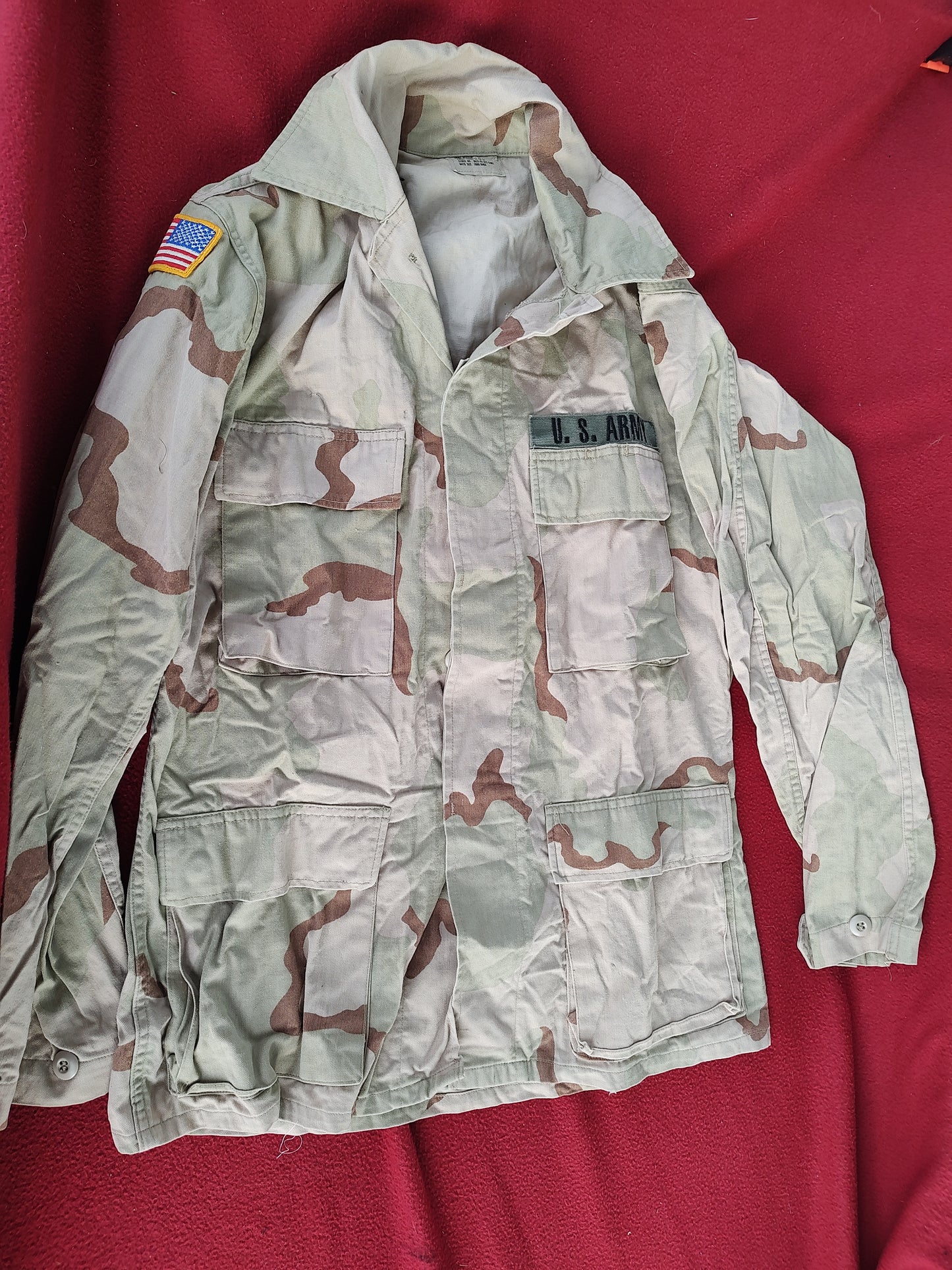 US Army DCU Desert Camo Blouse Size Small Regular (BB07-21)