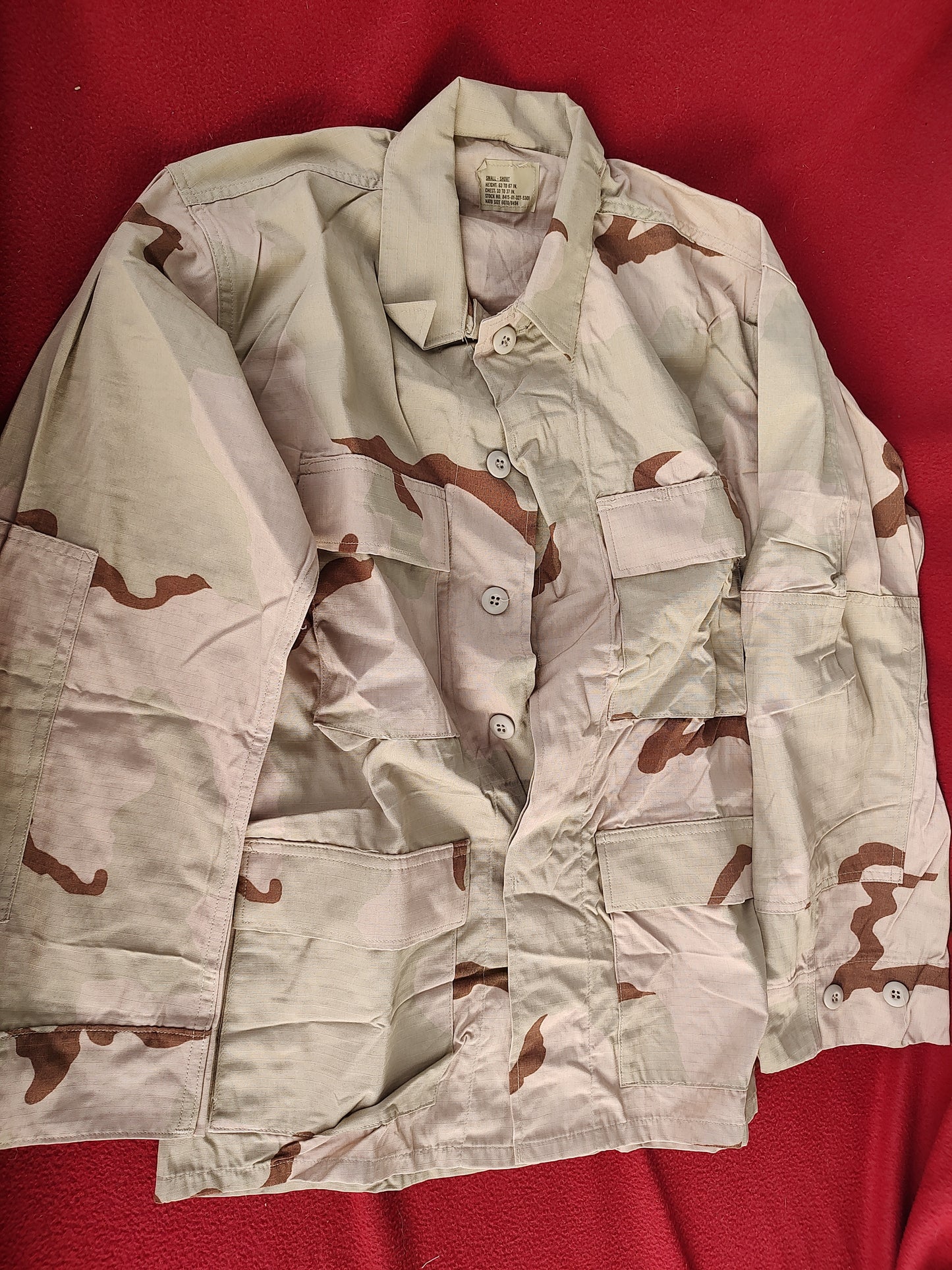 US Army DCU Desert Camo Blouse Size Small Short (BB07-25)