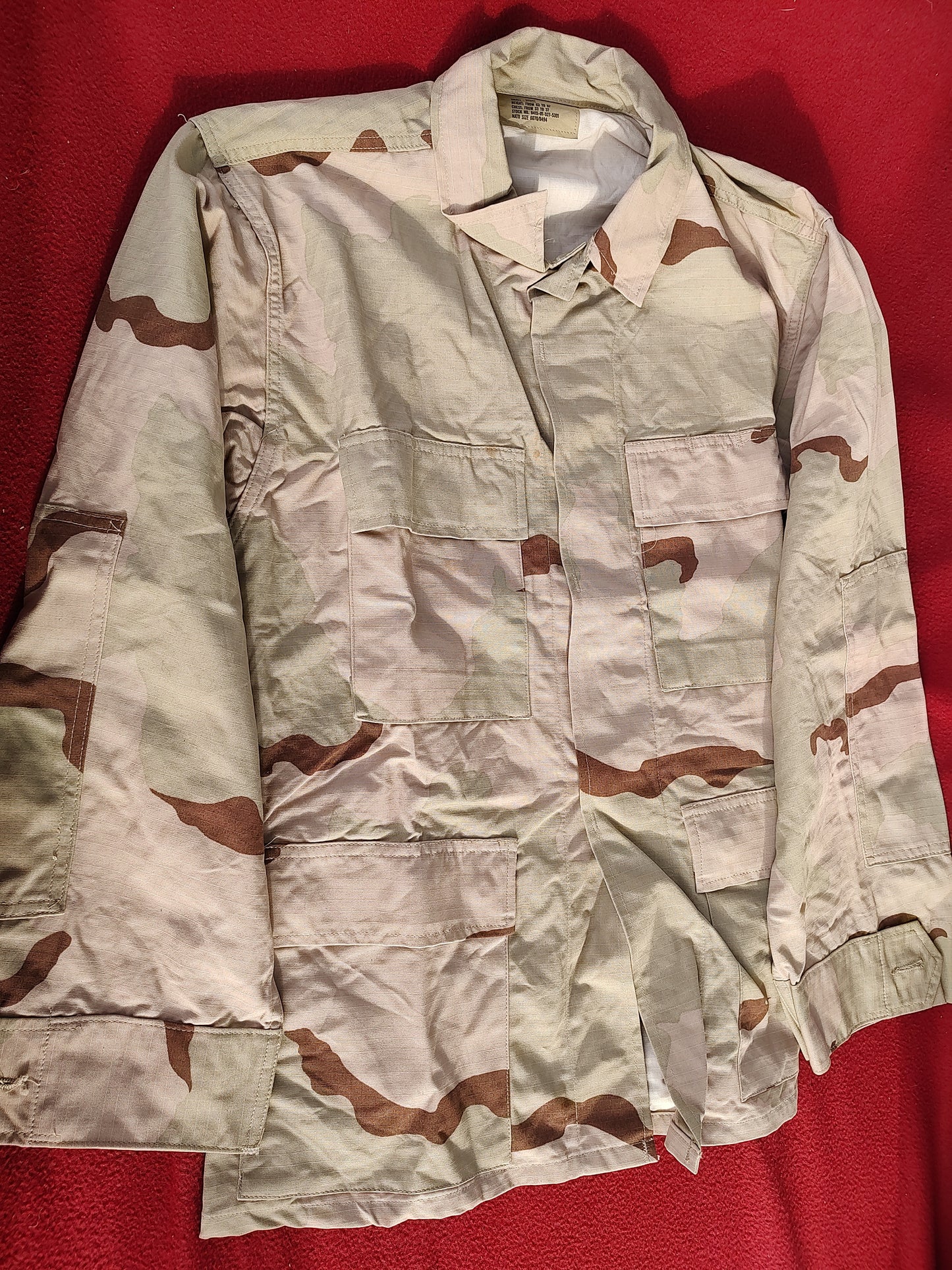US Army DCU Desert Camo Blouse Size Small Short (BB07-28)