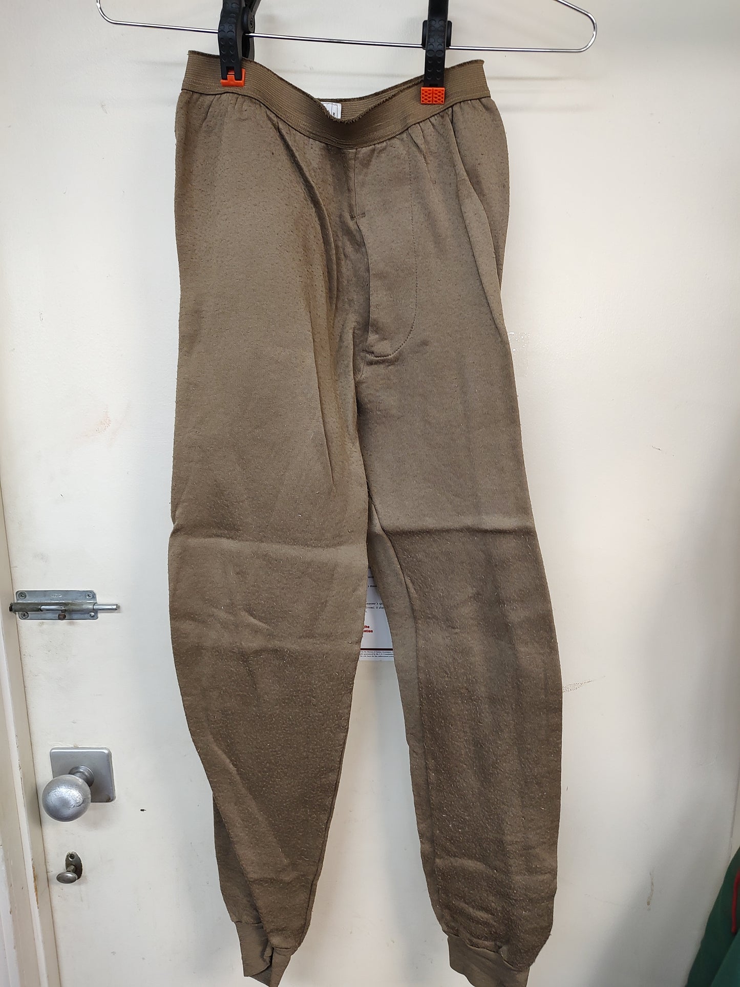 1980s/90s US Army Medium Cold Weather Bottoms Brown Excellent condition (14n DC10-7)