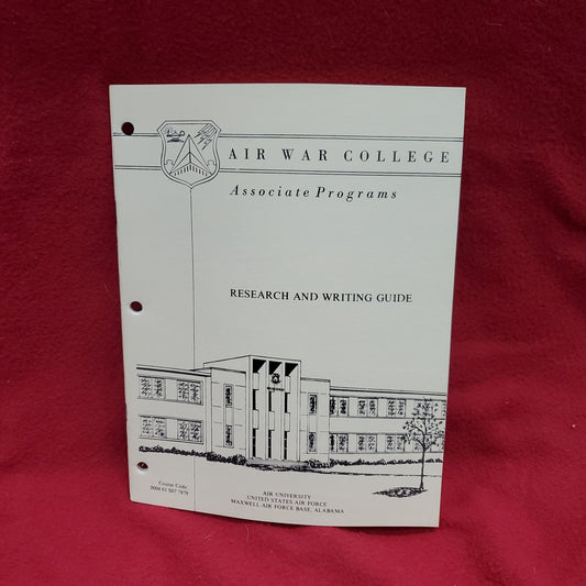 Book: 1978-1979 Air War College Research and Writing Guide (maunal)