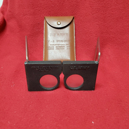 VINTAGE US Army CF-8 Stereoscope Abrams Distribution w Case (09CC- ca10-1gp24)