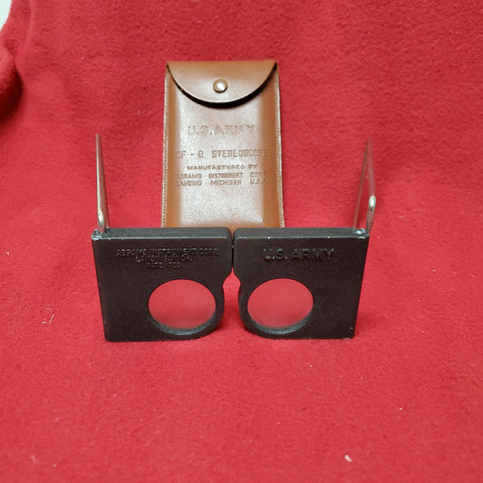 VINTAGE US Army CF-8 Stereoscope Abrams Distribution w Case (09CC- ca10-1gp24)
