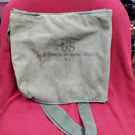 VINTAGE US Army M24 Mask Chemical Biological Aircraft Carrying Case Bag (25g cbrn4 ac03-g135)