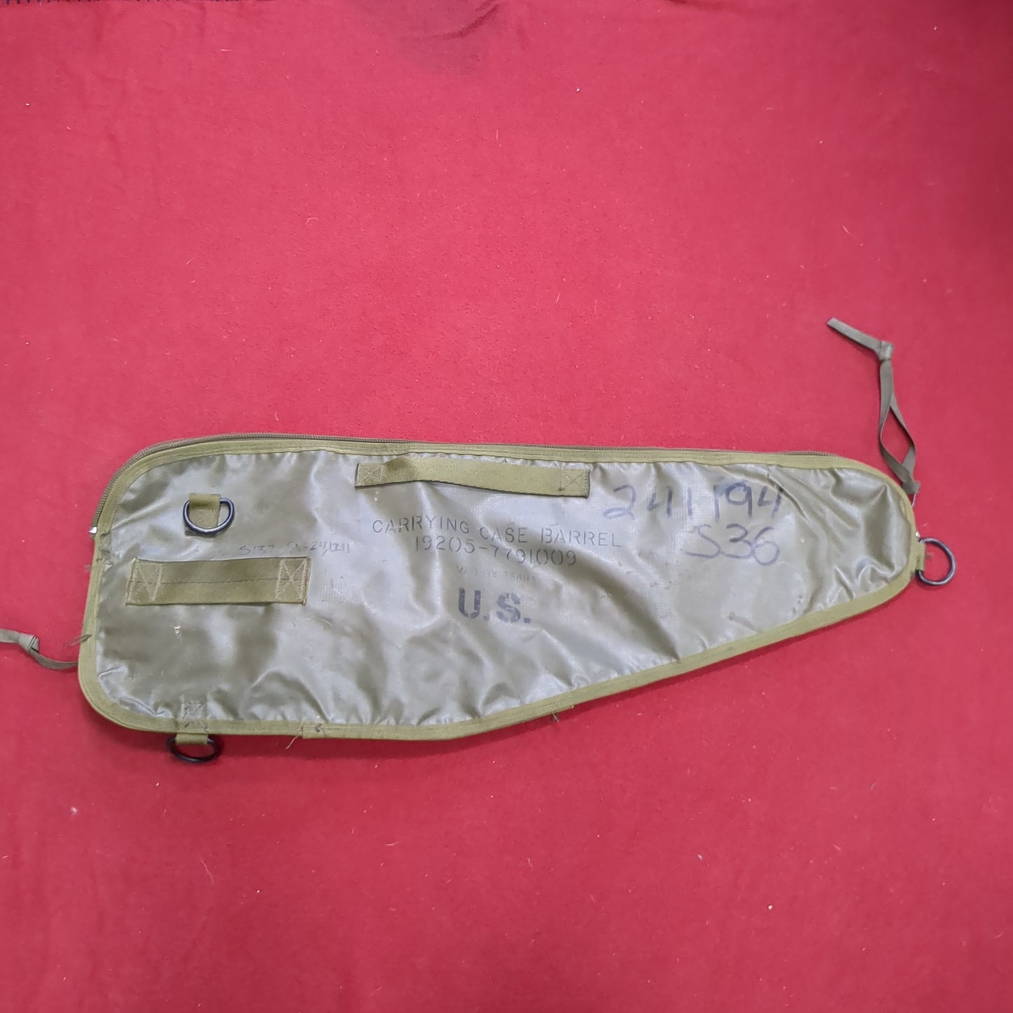 US Army Carrying Case Spare Barrel Bag Nylon Vinyl Water Resistant (BA04-MH277)