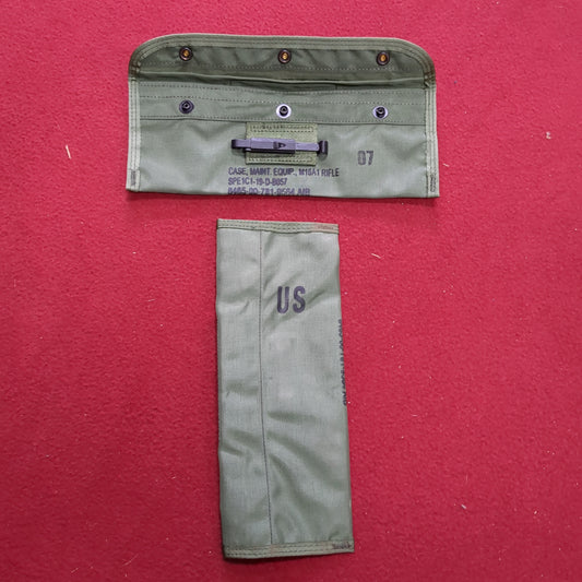 - Lot of 2 -  US Army Weapons Cleaning Case Small Maintenance Equipment Pouch (25o- da03-MH288)