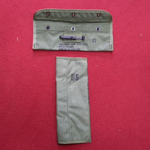 '- Lot of 2 -  US Army Weapons Cleaning Case Small Maintenance Equipment Pouch (25o-MH288)